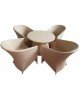  Round Metal Table & Chair Set  (Finish Color - D-43 (4+1)