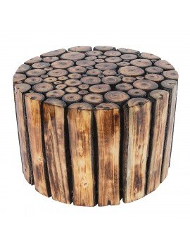 WoodKart Round Small Wooden Stool for Cafe Outdoor Furniture Picnic Garden Living Room Bedroom Kitchen Home Décor Foot Stool for Speaker...