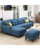 American Style Simple Latest Design Sectional L Shaped Corner Livingroom Furniture Fabric Sofa Set 