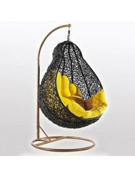 Outdoor Wicker Nest- Swing With Stand