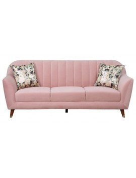 Antalya 3 Seater Sofa In Plush Pink Colour