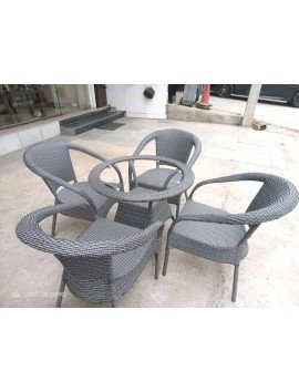 Patio Outdoo Living Room Balcony Garden Chair Table Set 4+1